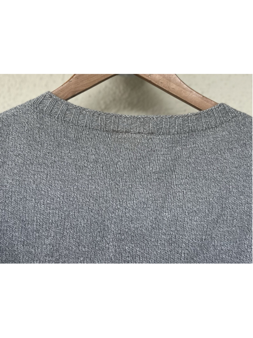 VTG Lacoste Gray Wool Blend Henley Sweater Buttons Women’s Size XS Prep Academia - Picture 6 of 8